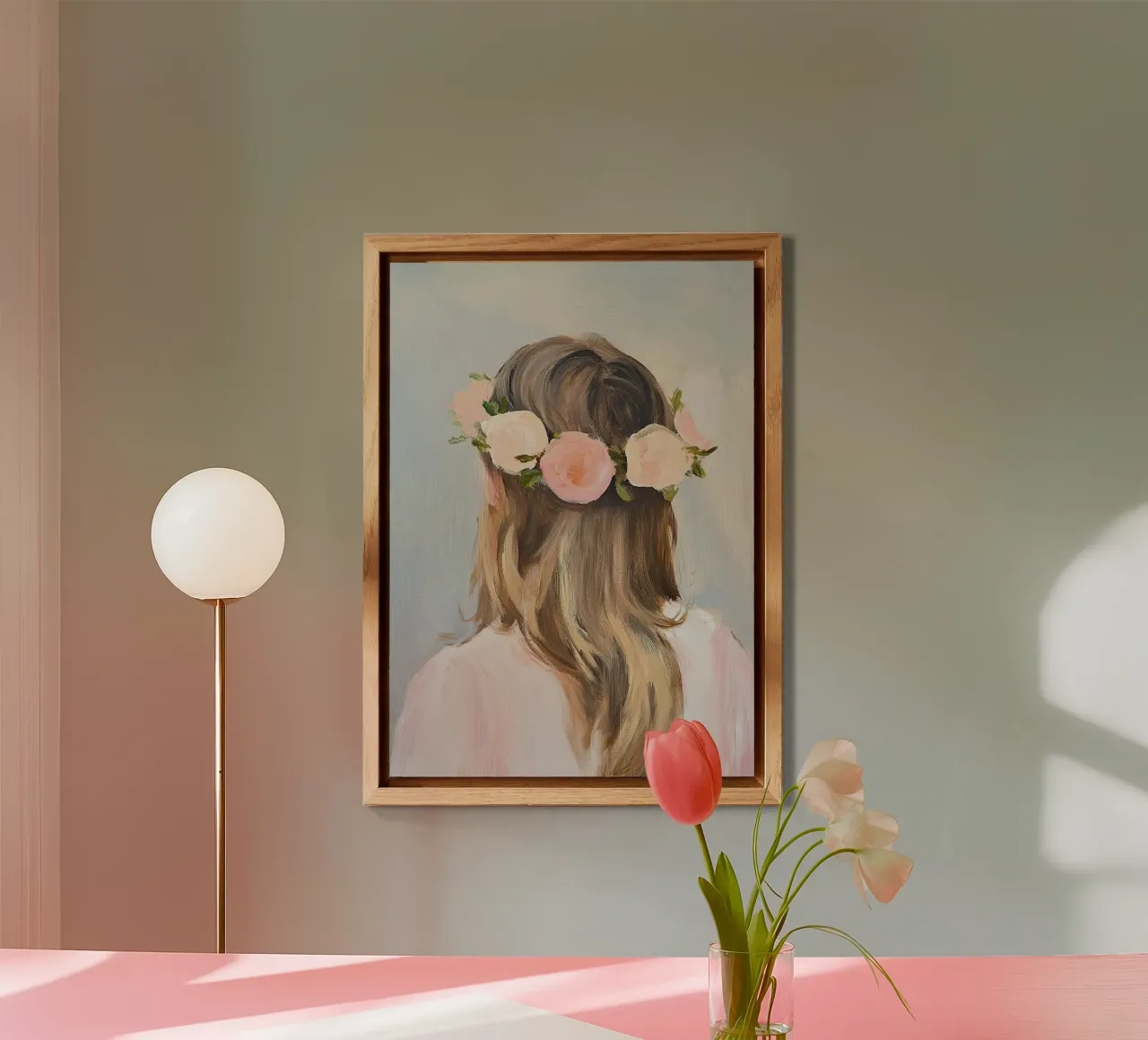 Corona di fiori alluminio dibond da Euphoria Theresa