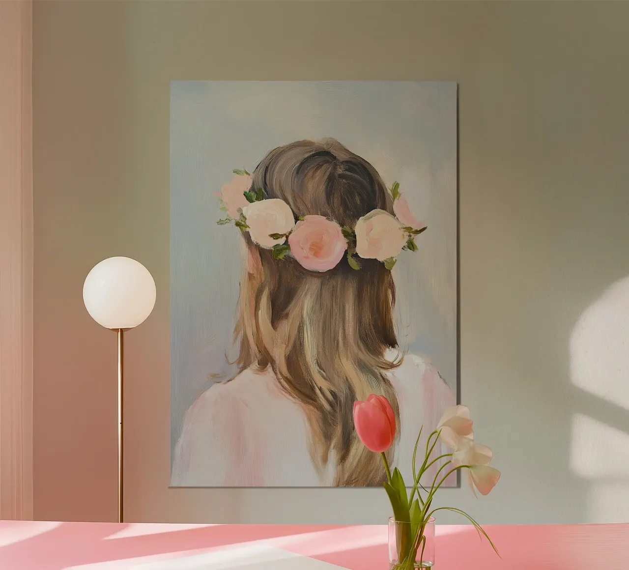 Corona di fiori alluminio dibond da Euphoria Theresa