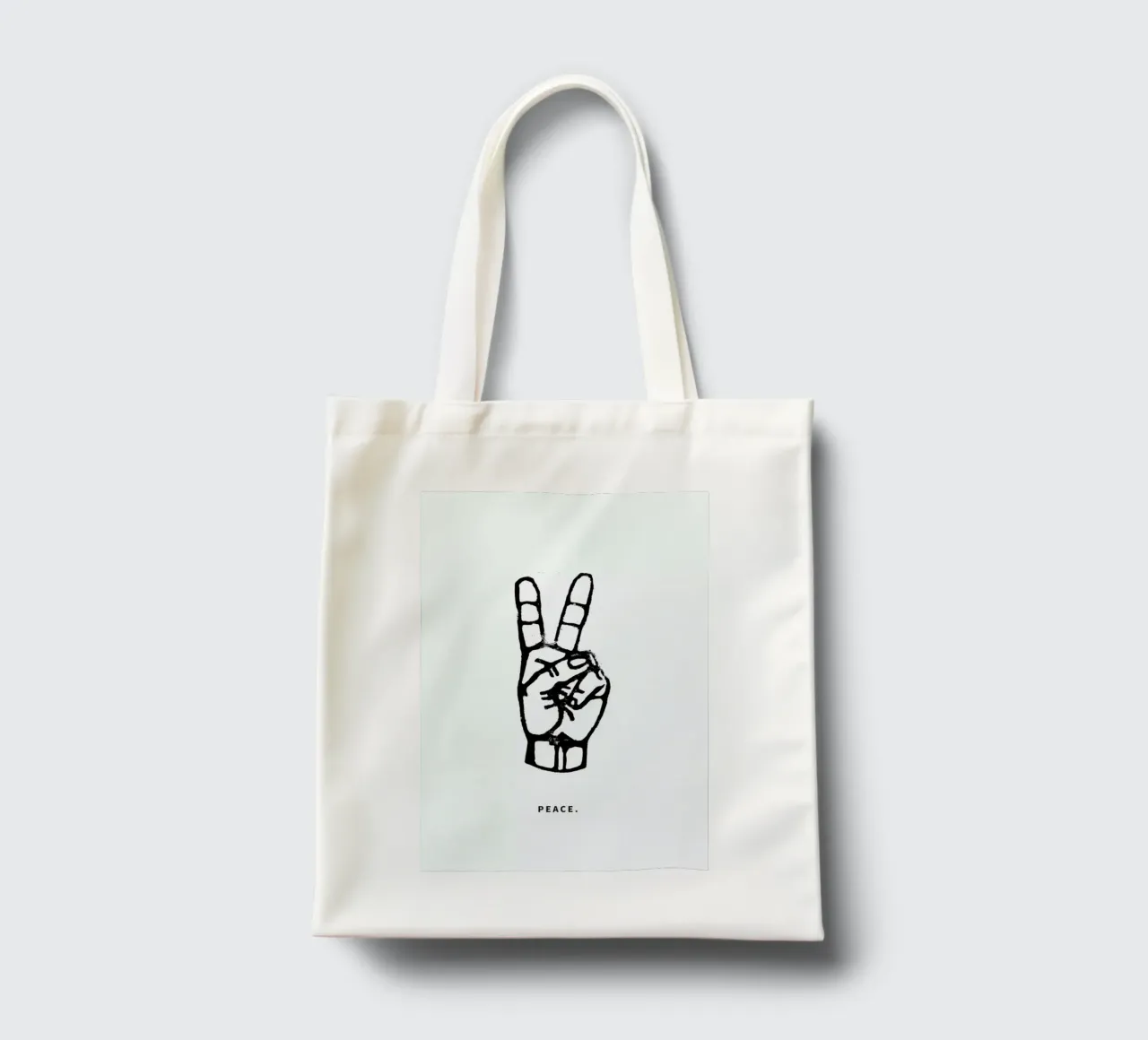 Peace jute draagtas van GIGI ICÔNE