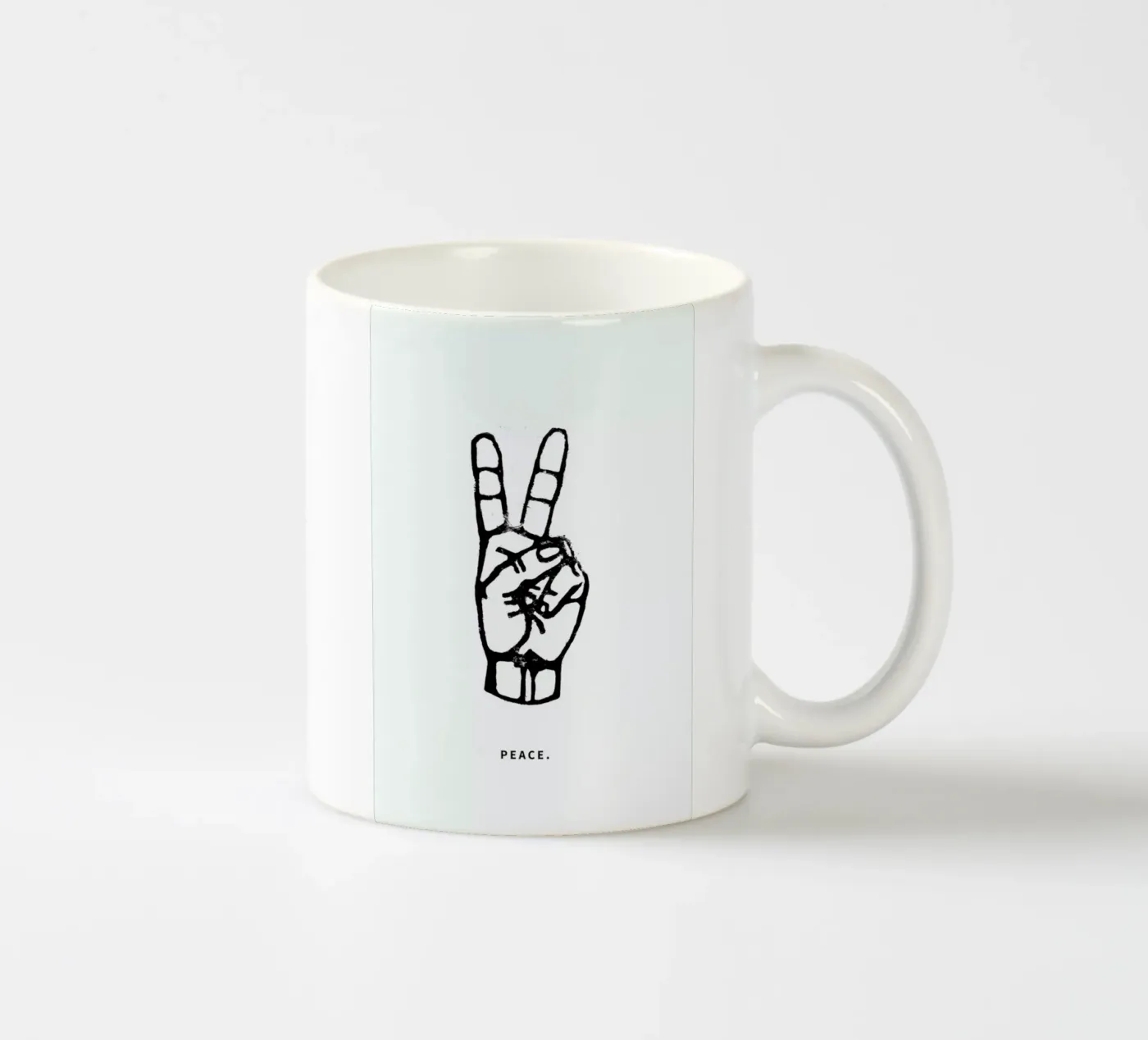 Peace ceramic mug by GIGI ICÔNE