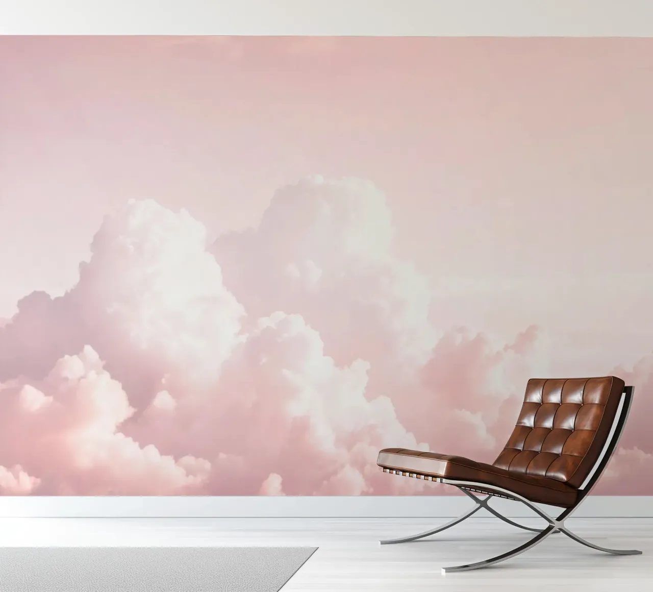 Blush Wolkenpartij Bedel fotobehang van Modern Muse