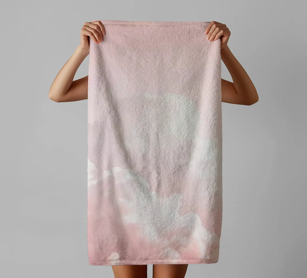 Blush Cloudscape Charm towel by Modern Muse