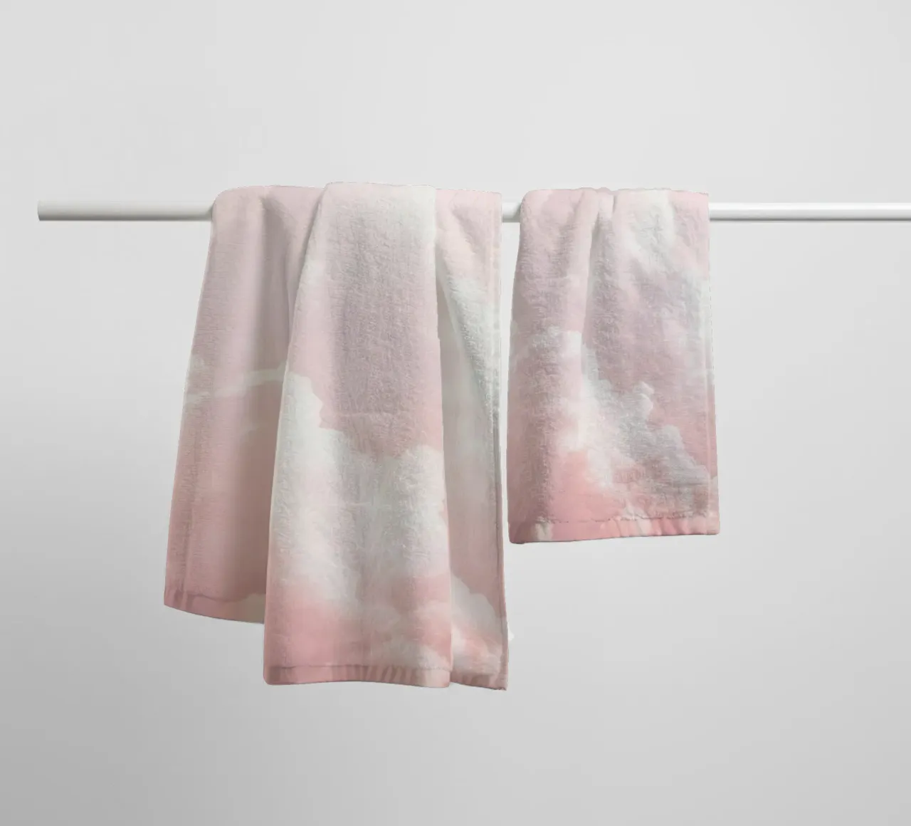 Blush Cloudscape Charm towel by Modern Muse
