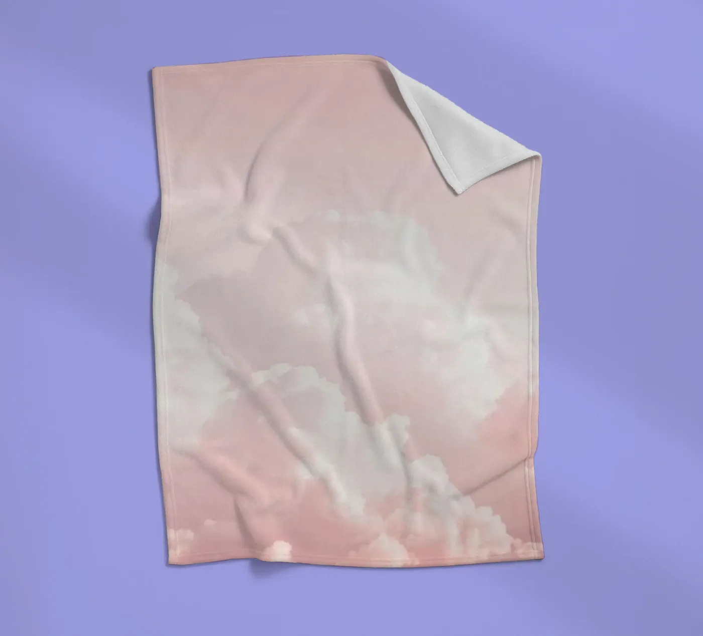 Blush Cloudscape Charme Fleecedecke von Modern Muse