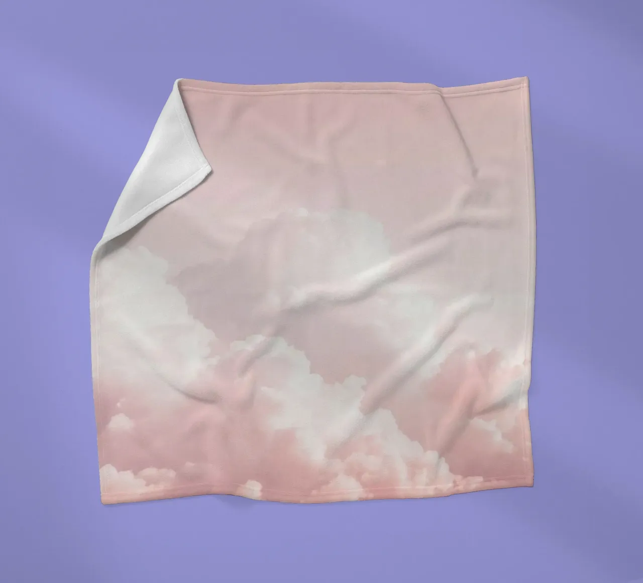 Blush Cloudscape Charm fleece blanket by Modern Muse