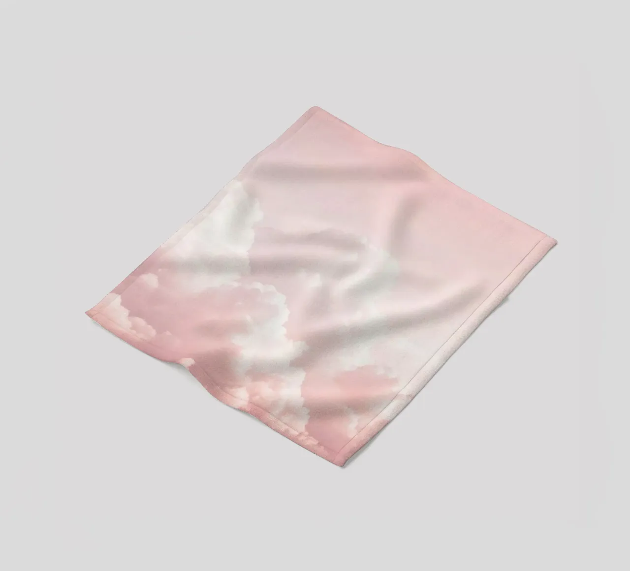 Blush Cloudscape Charm fleece blanket by Modern Muse