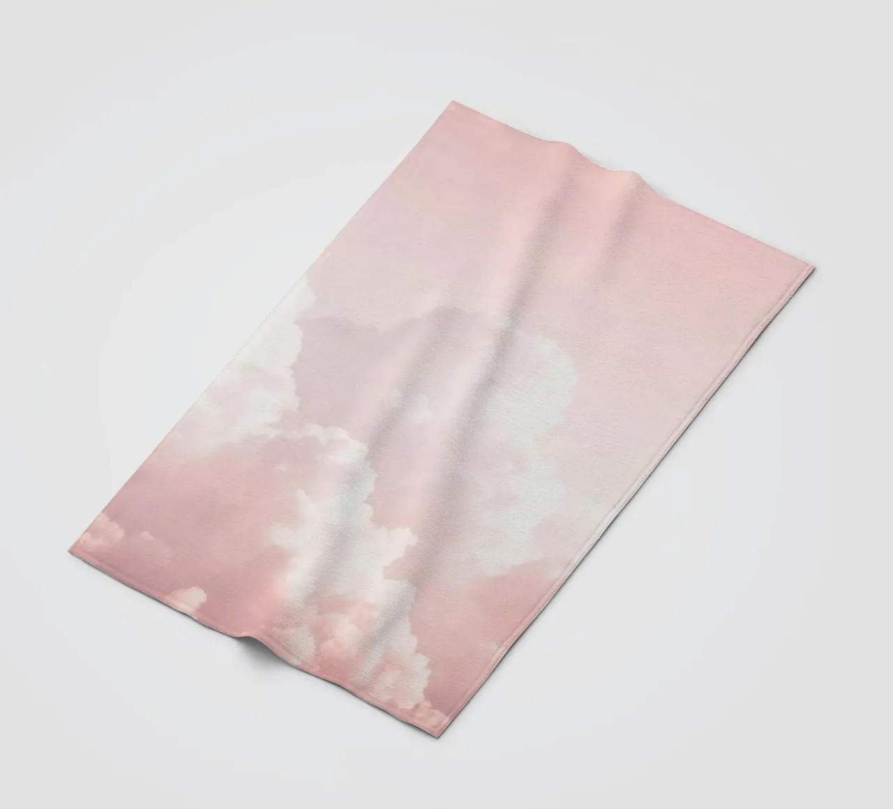 Blush Cloudscape Charm fleece blanket by Modern Muse