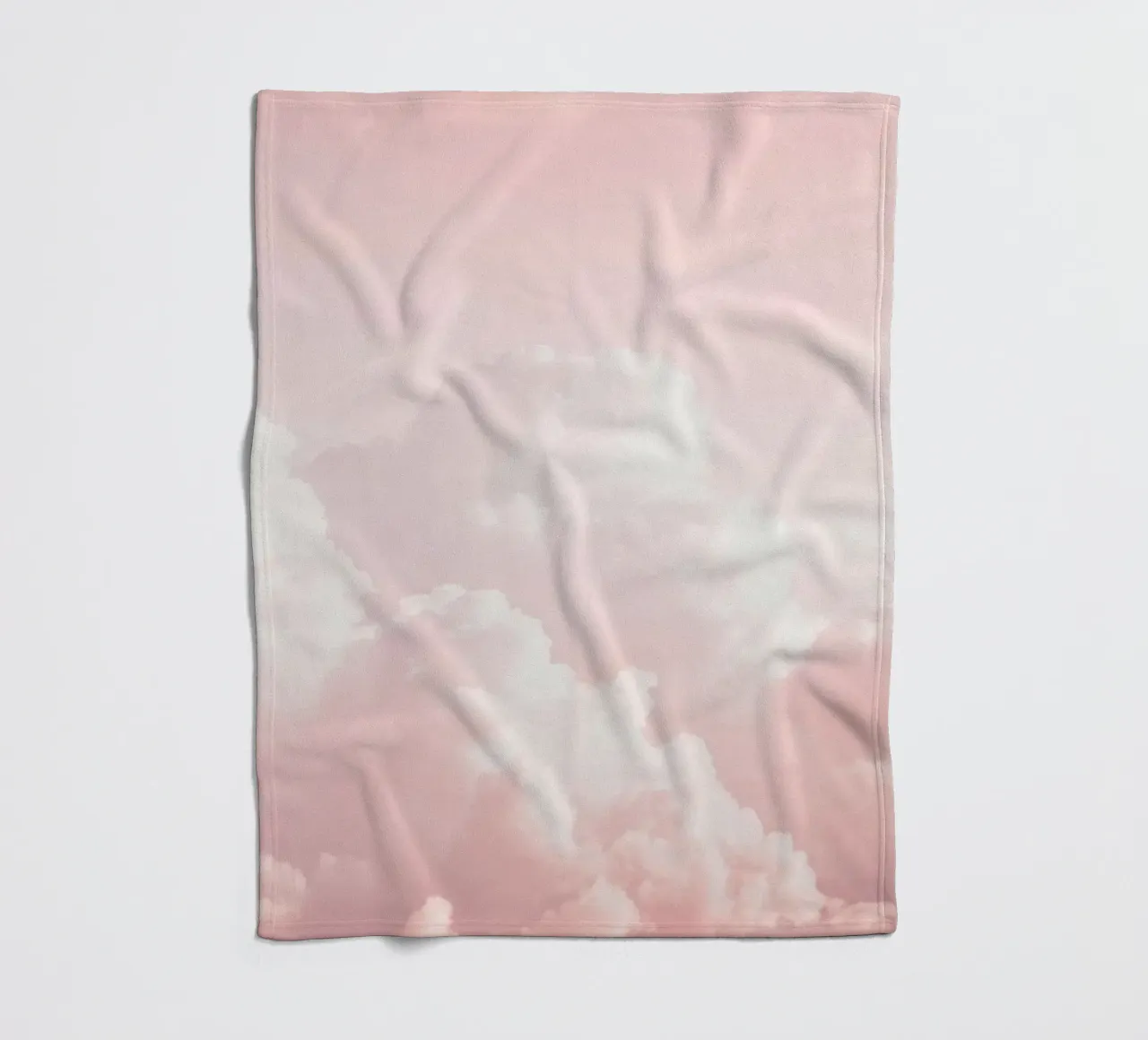 Blush Cloudscape Charm fleece blanket by Modern Muse