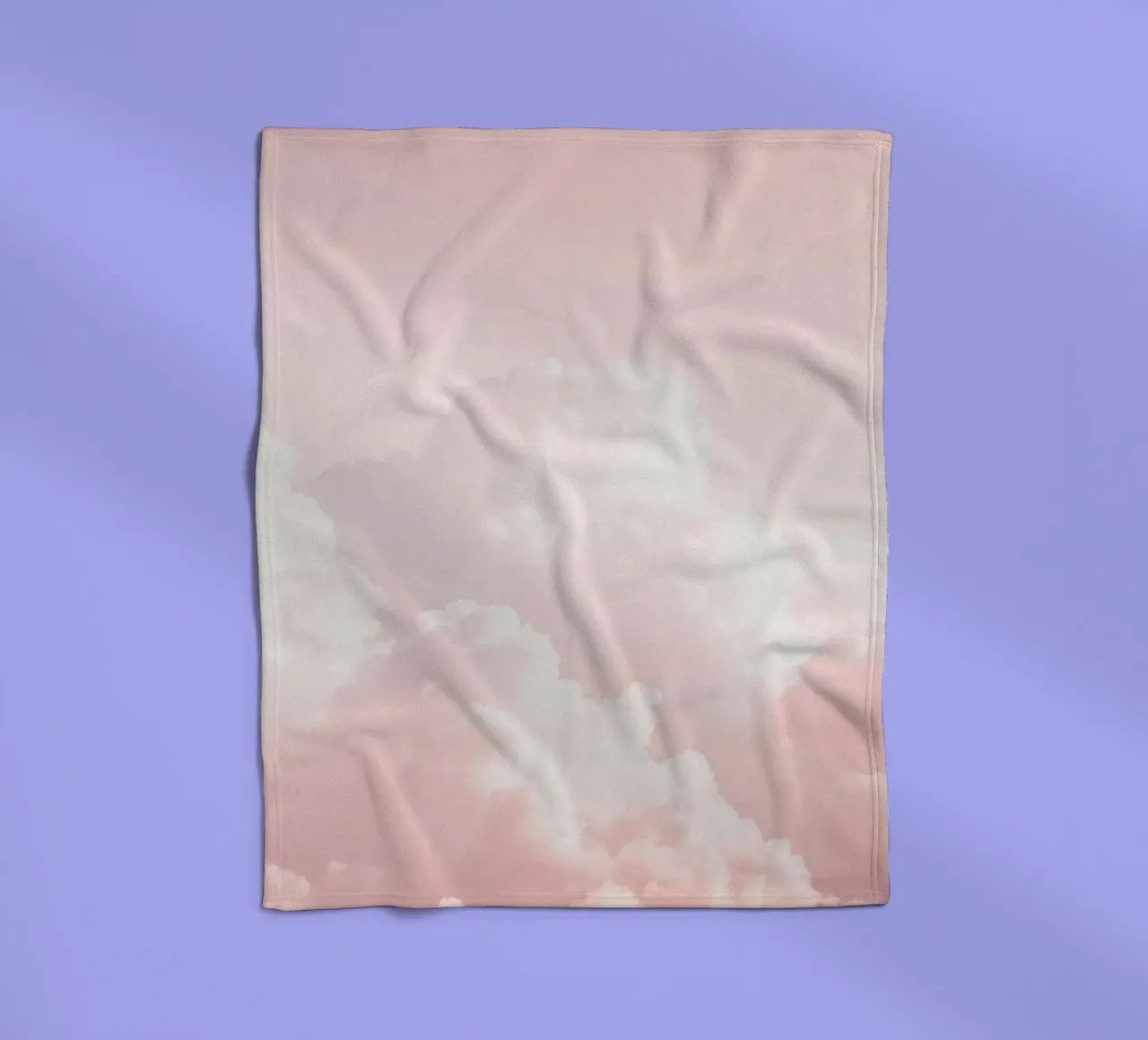 Blush Cloudscape Charm fleece blanket by Modern Muse