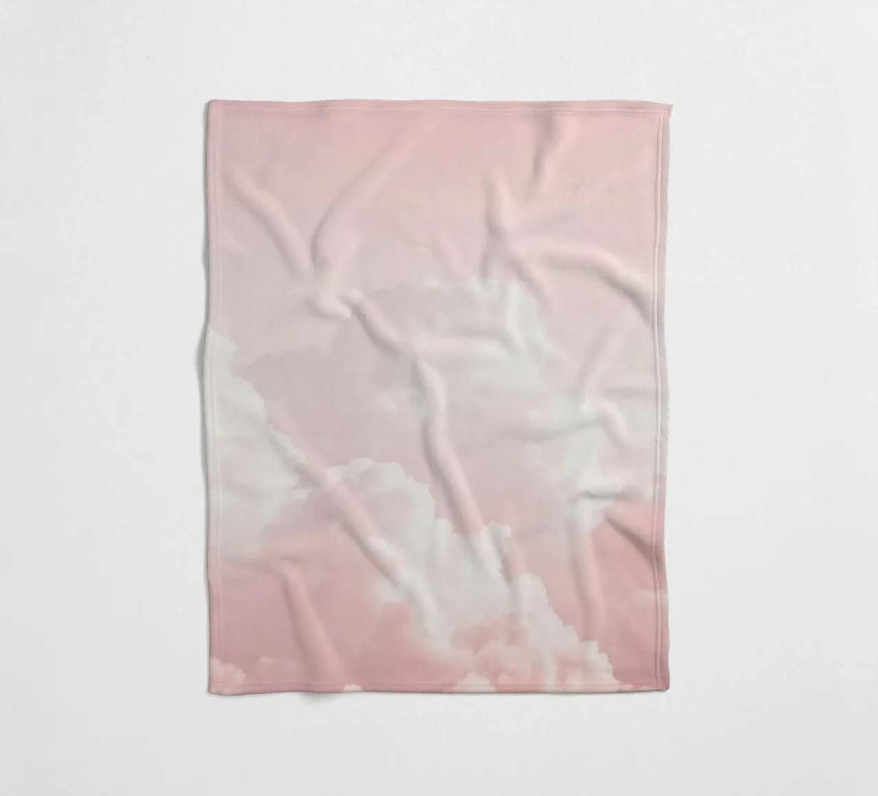 Blush Cloudscape Charm fleece blanket by Modern Muse