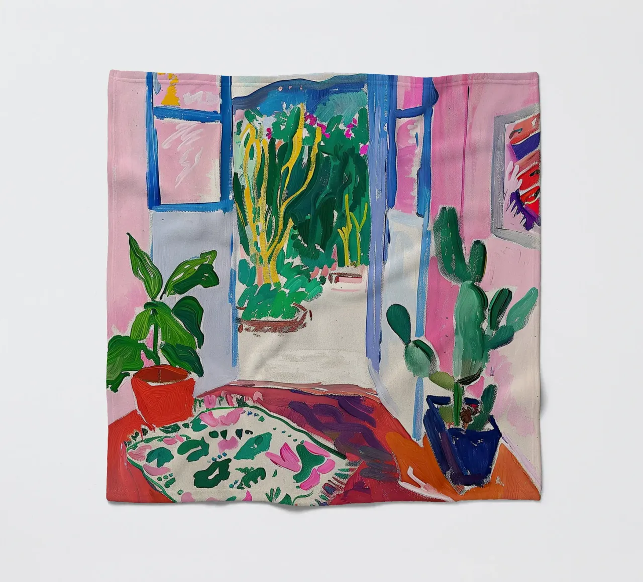 Matisse inspired Open Window fleece blanket by Euphoria Theresa