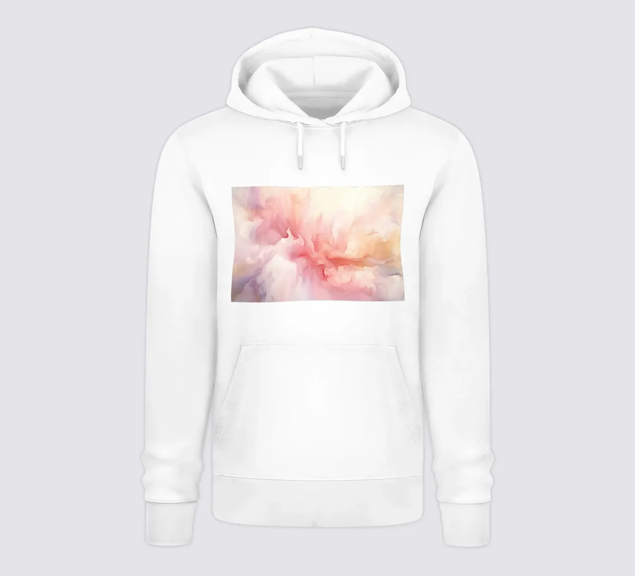 Ethereal Soft Pink Fluid Dreams hoodie by Modern Muse