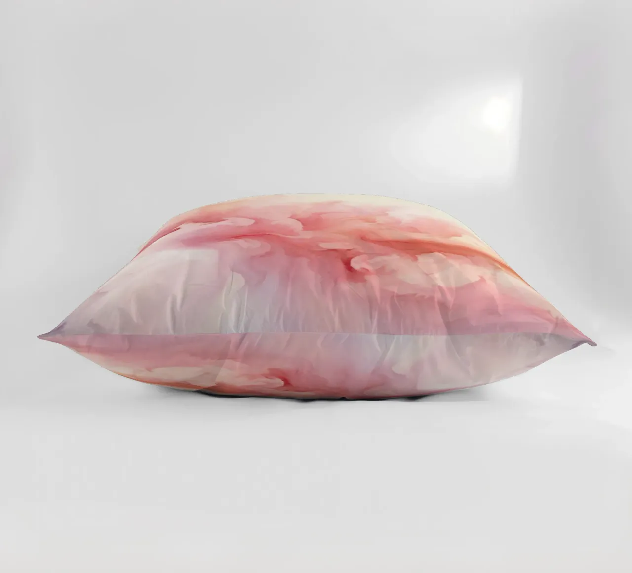 Ethereal Soft Pink Fluid Dreams decorative cushion by Modern Muse