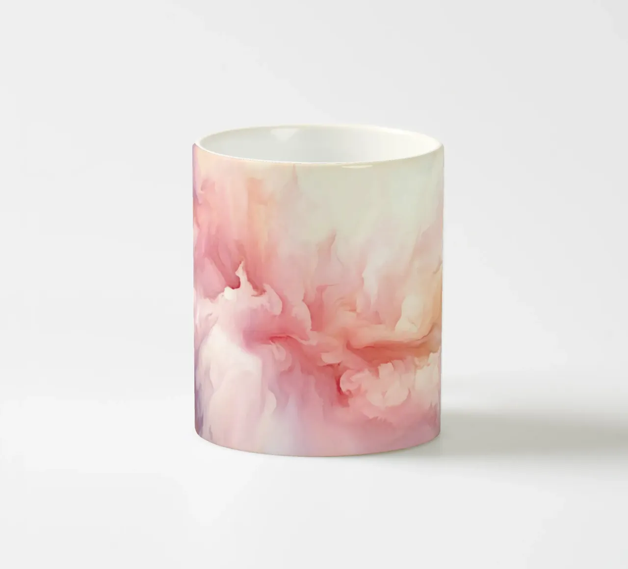 Sogni fluidi rosa tenue eterei tazza in ceramica da Modern Muse
