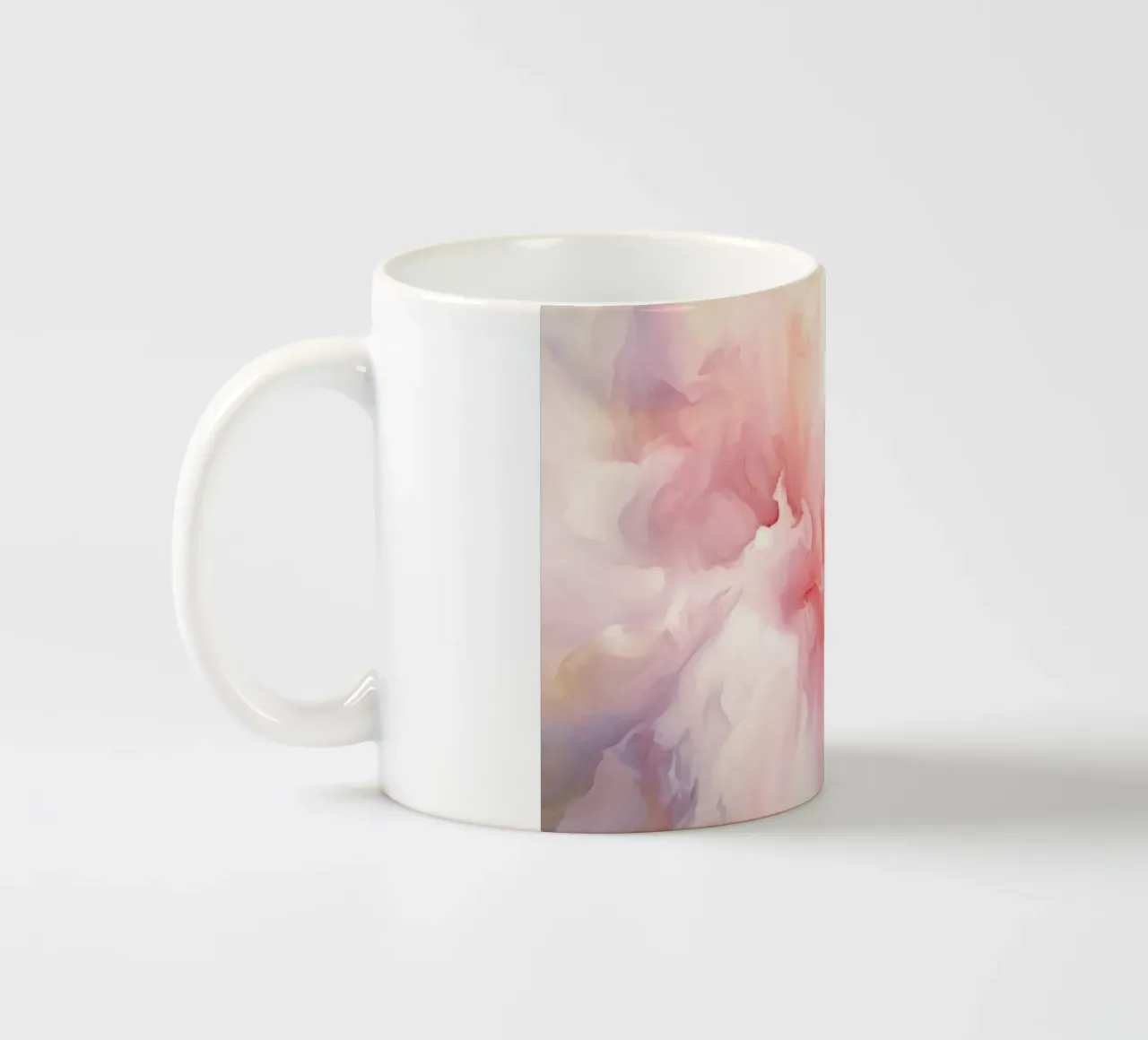 Sogni fluidi rosa tenue eterei tazza in ceramica da Modern Muse
