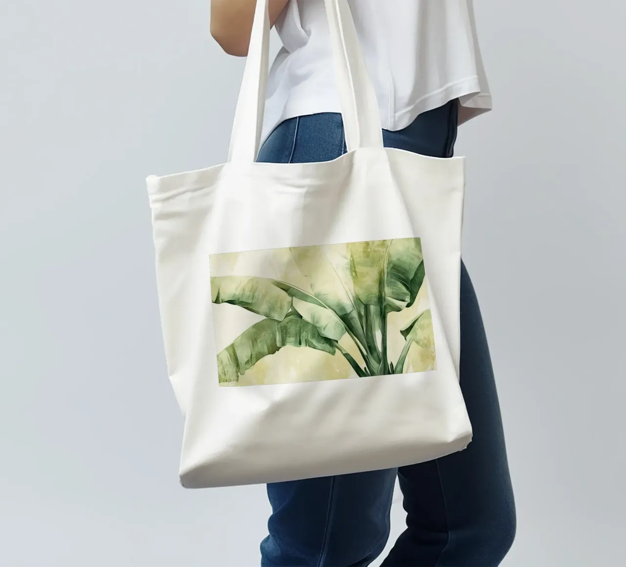 Beatitudine tropicale in foglie di banana borsa in juta da Modern Muse