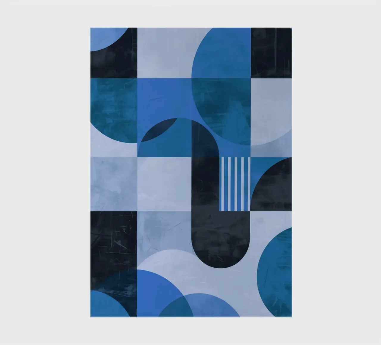 Abstract geometric shapes from the 70s in blue notebook by Autofocus