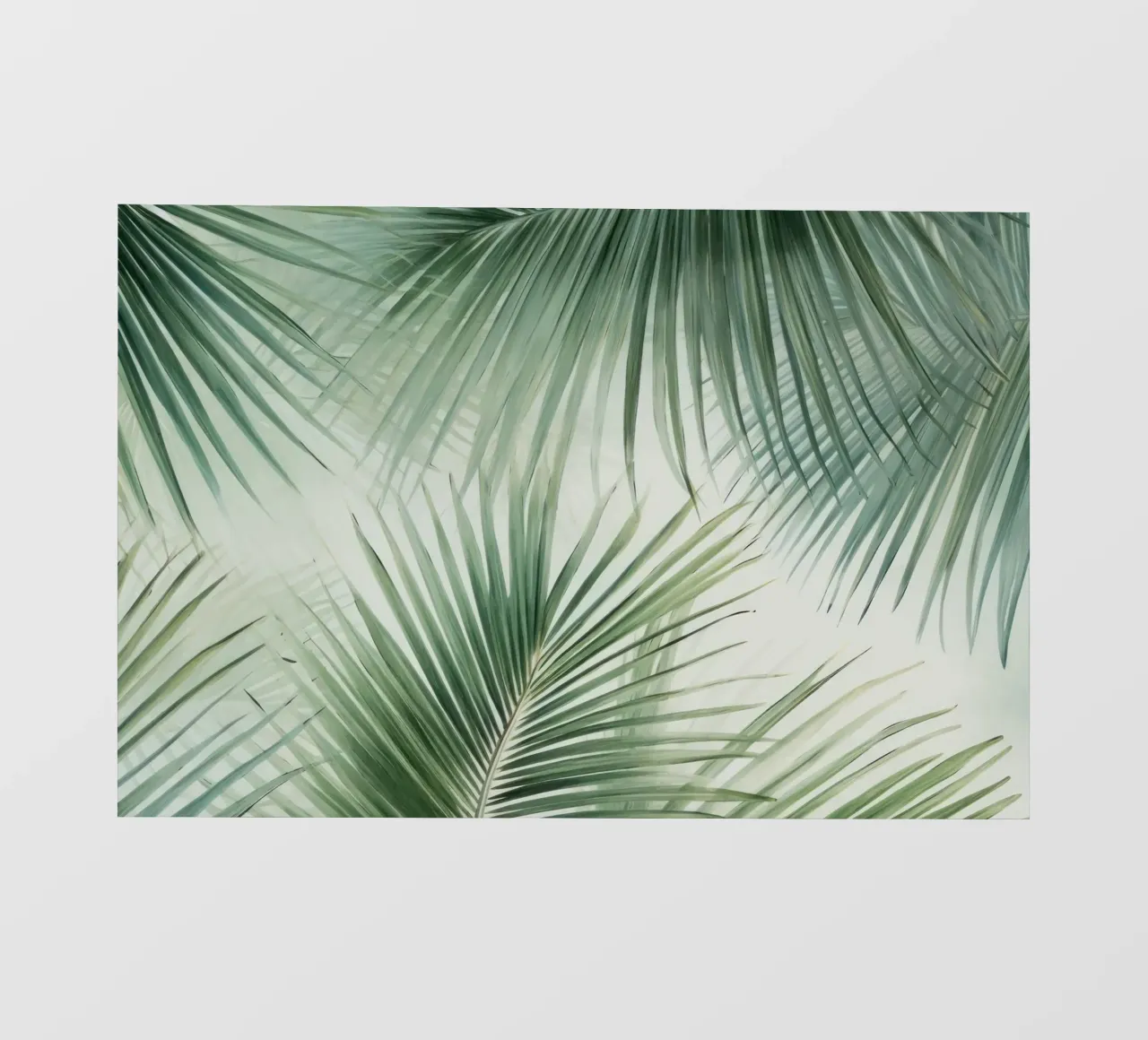 Eleganza tropicale: Sussurri di palma su crema telo in pvc da Modern Muse
