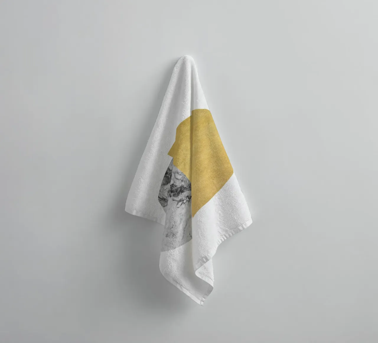 Gold and Marble Minimalist Eclipse Art towel by kookiepixel