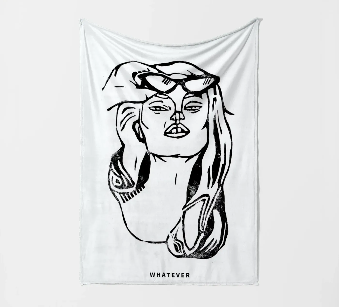 Whatever fleece blanket by GIGI ICÔNE