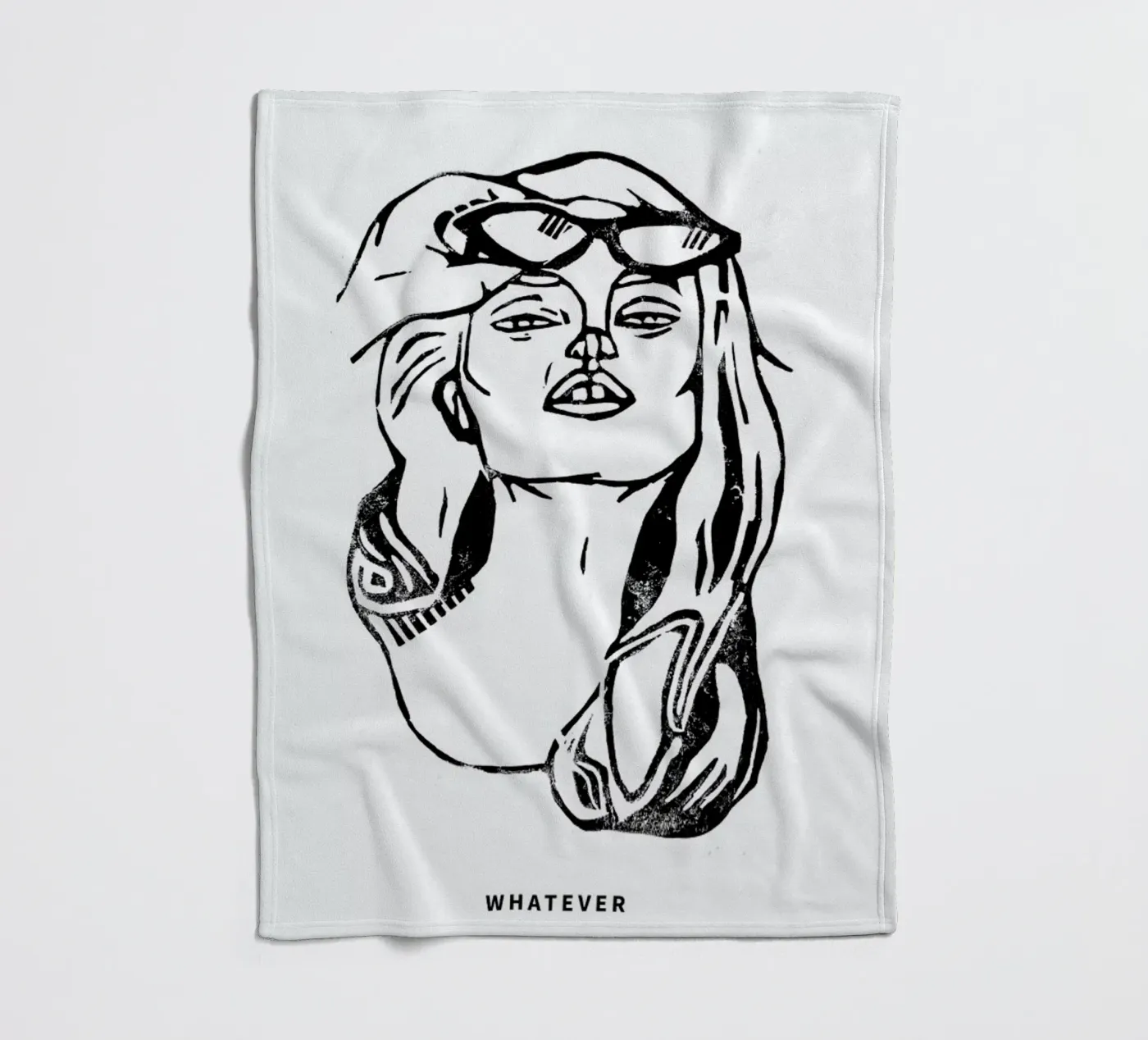 Whatever fleece blanket by GIGI ICÔNE