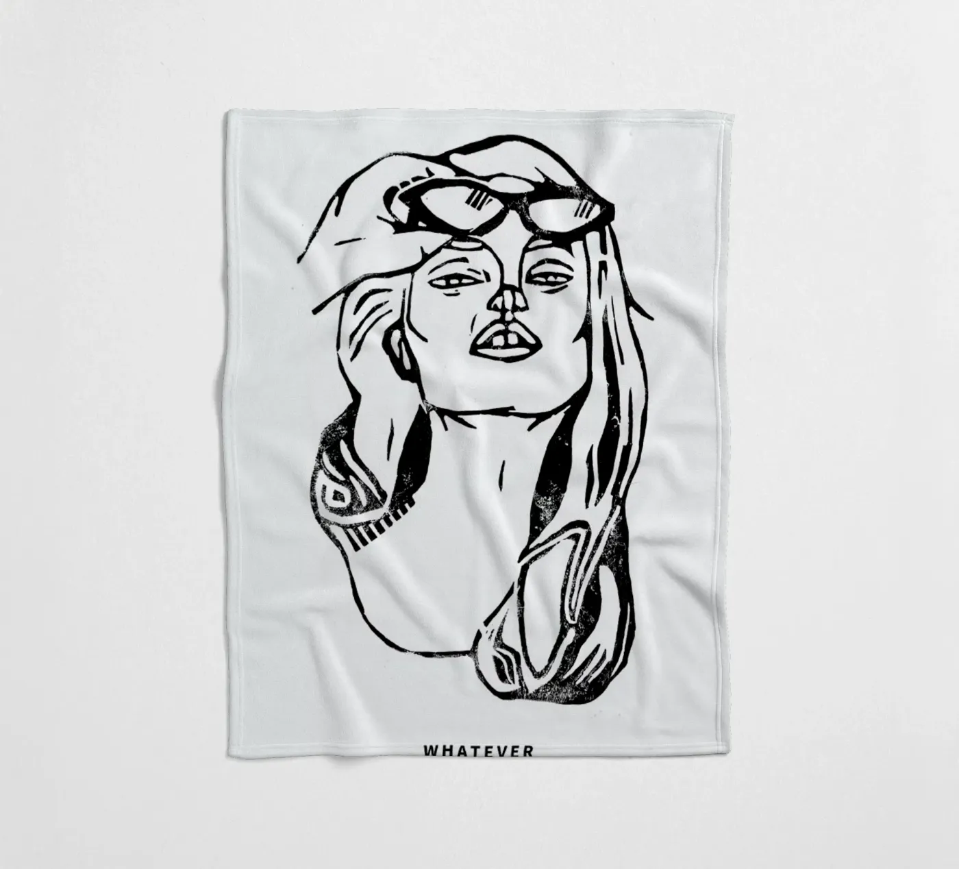 Whatever fleece blanket by GIGI ICÔNE
