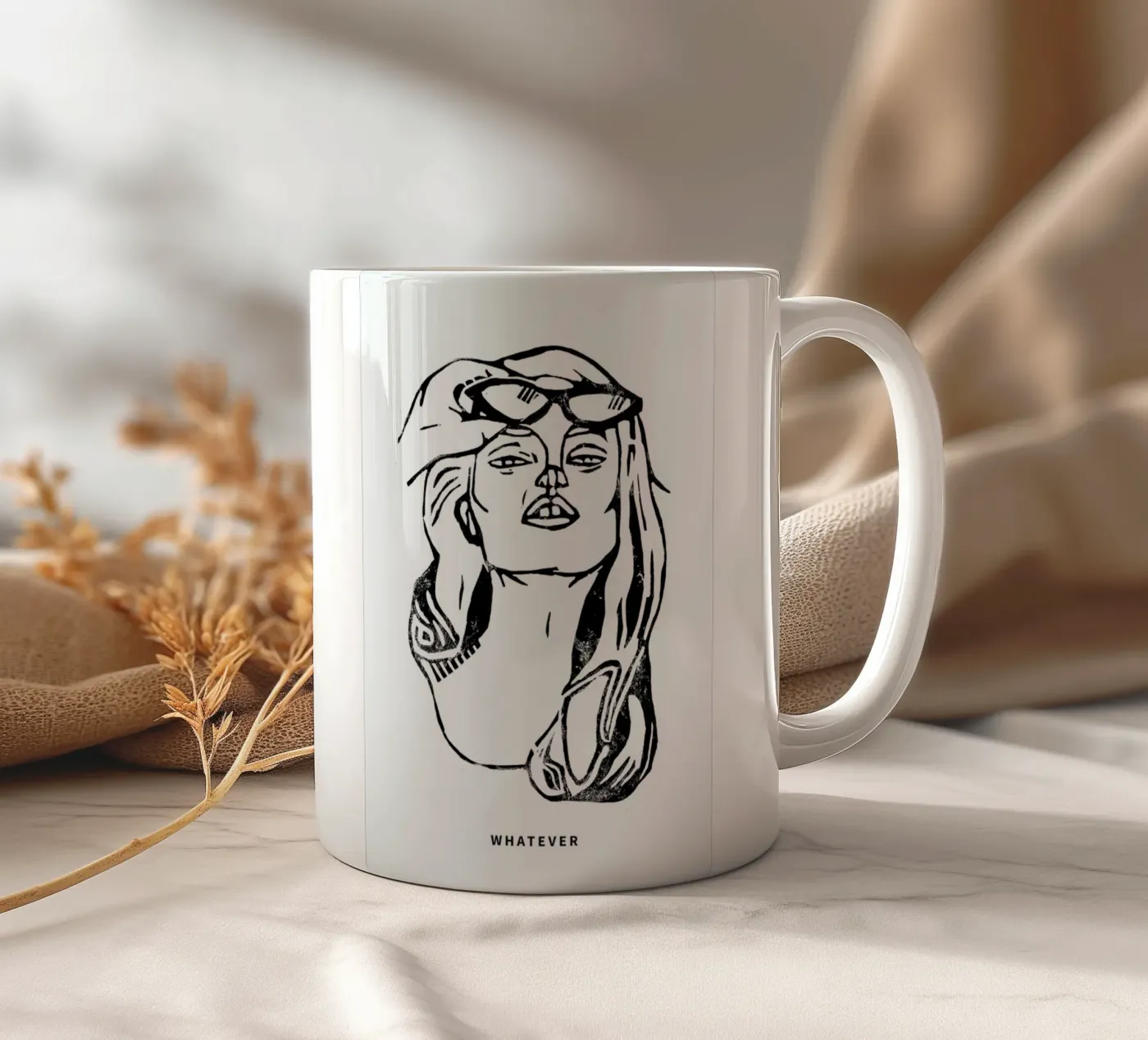 Whatever ceramic mug by GIGI ICÔNE