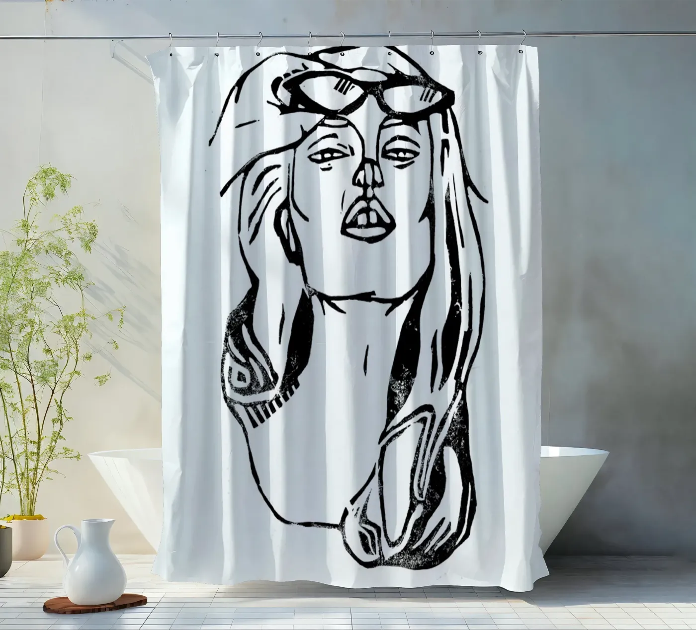 Whatever shower curtain by GIGI ICÔNE