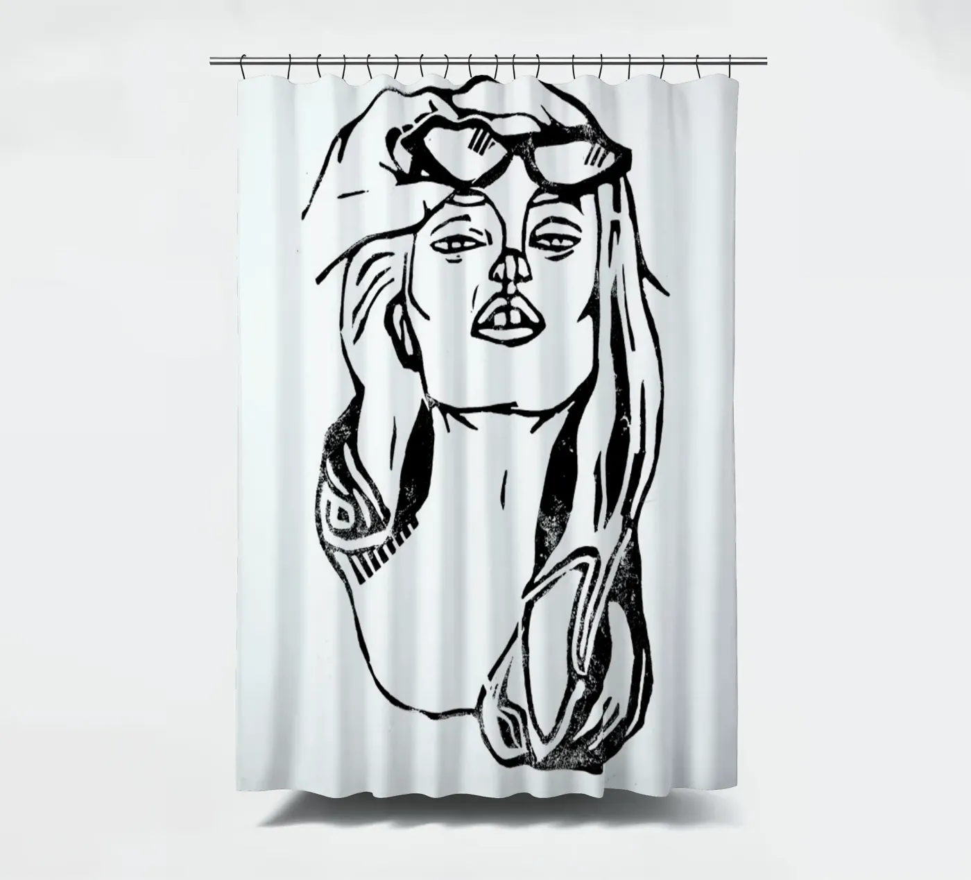 Whatever shower curtain by GIGI ICÔNE