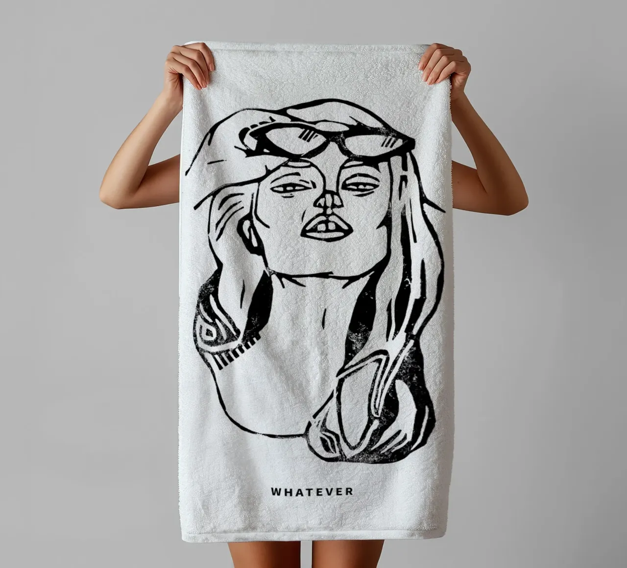 Whatever towel by GIGI ICÔNE