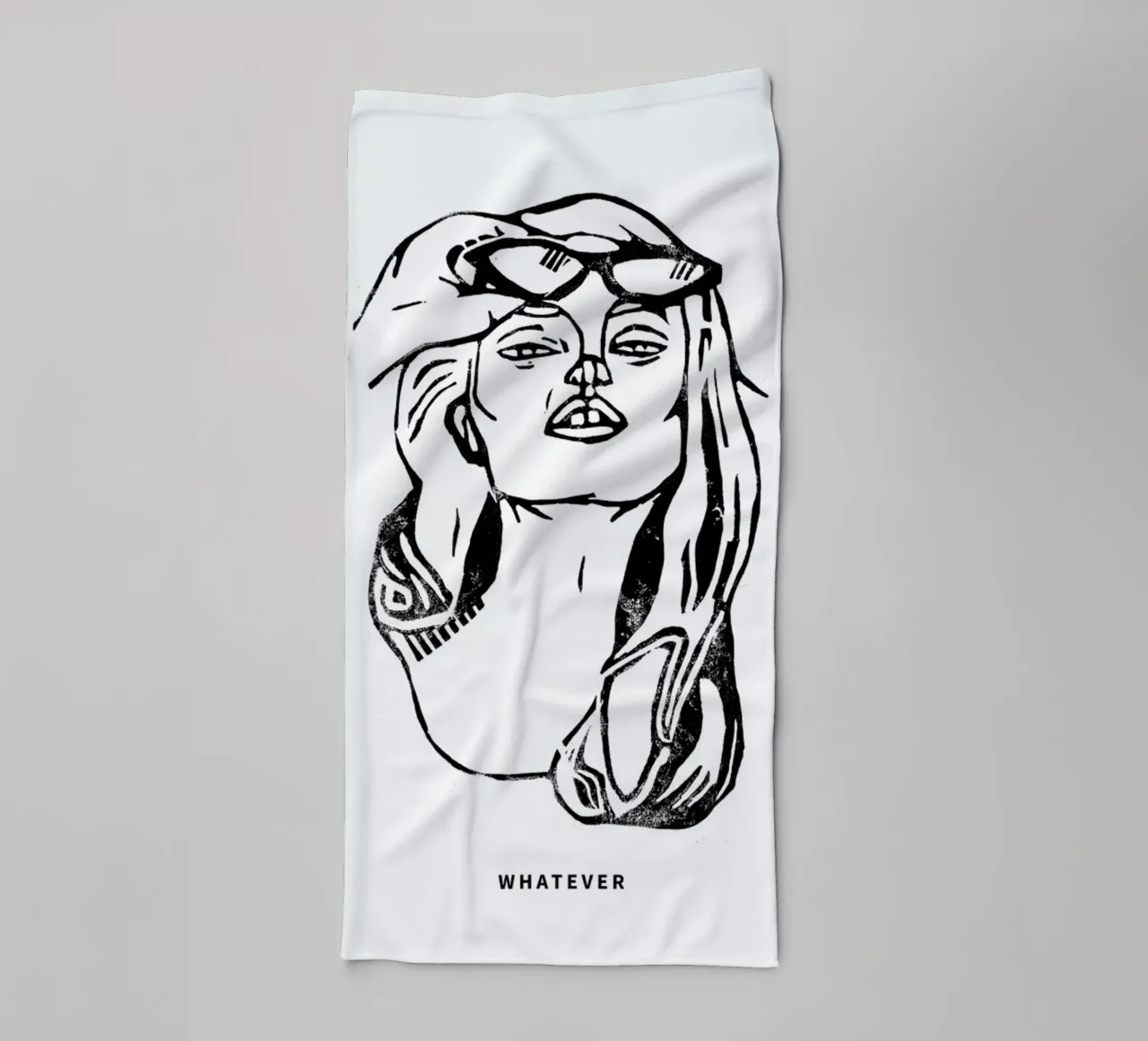 Whatever towel by GIGI ICÔNE