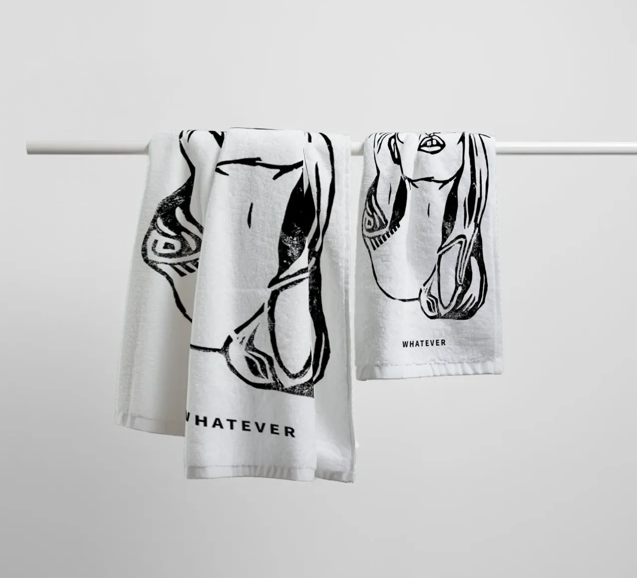 Whatever towel by GIGI ICÔNE