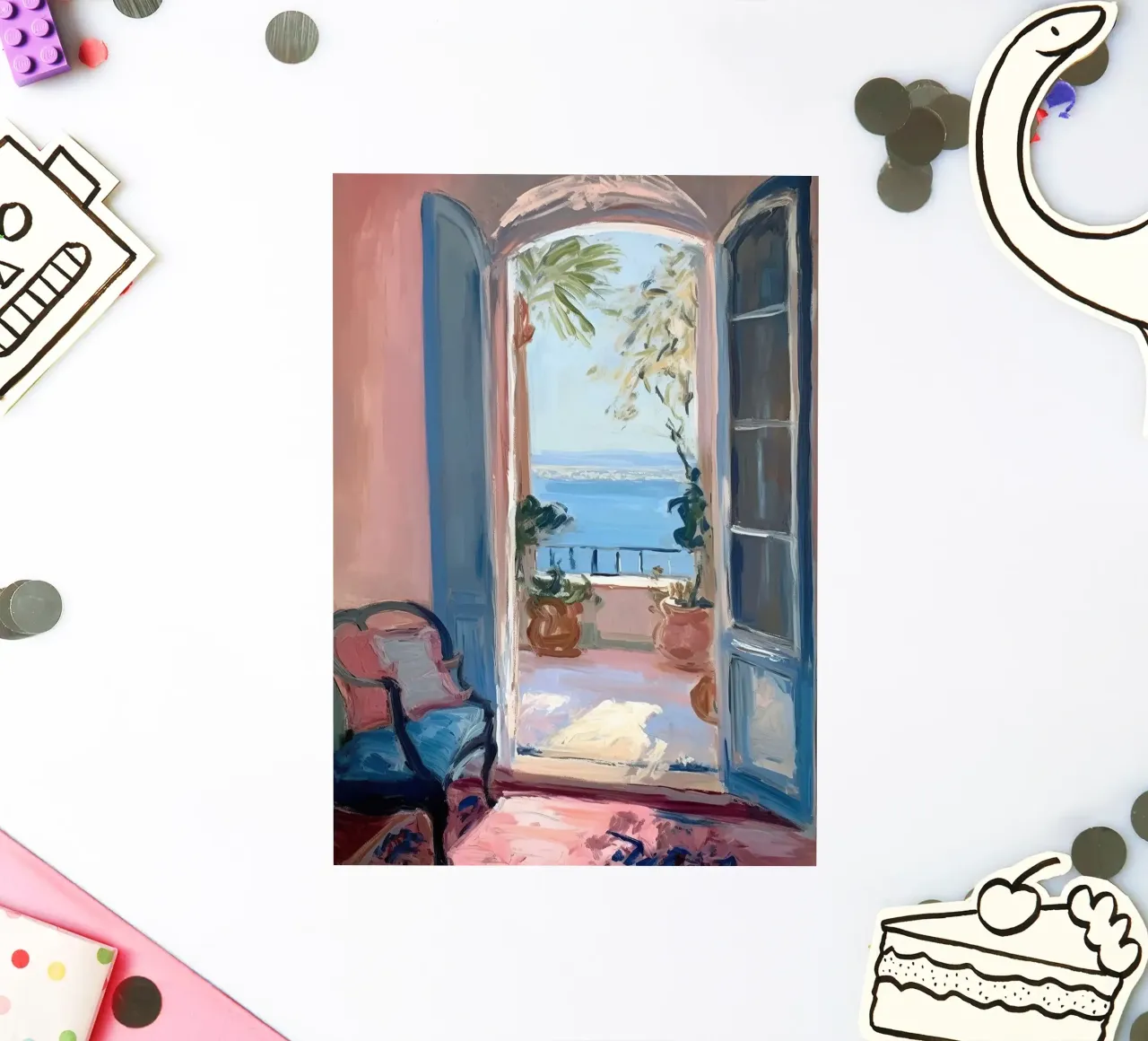 Matisse inspired Open Window sticker by Euphoria Theresa