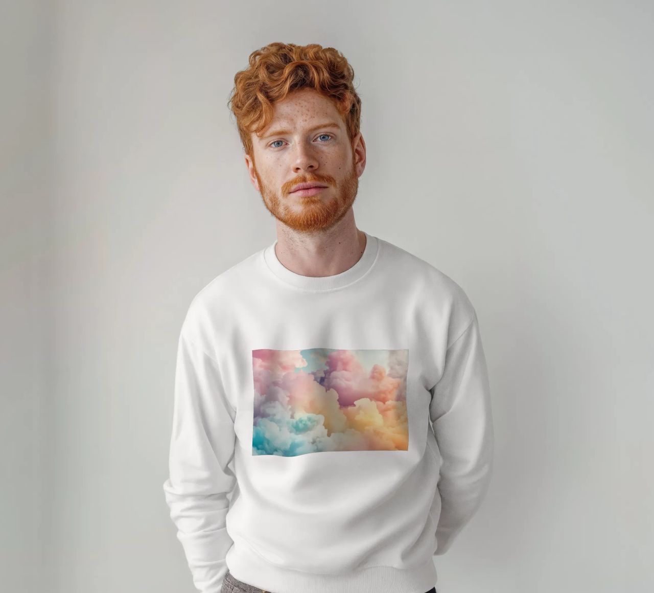 Nubes de algodón soleadas sudadera de Modern Muse