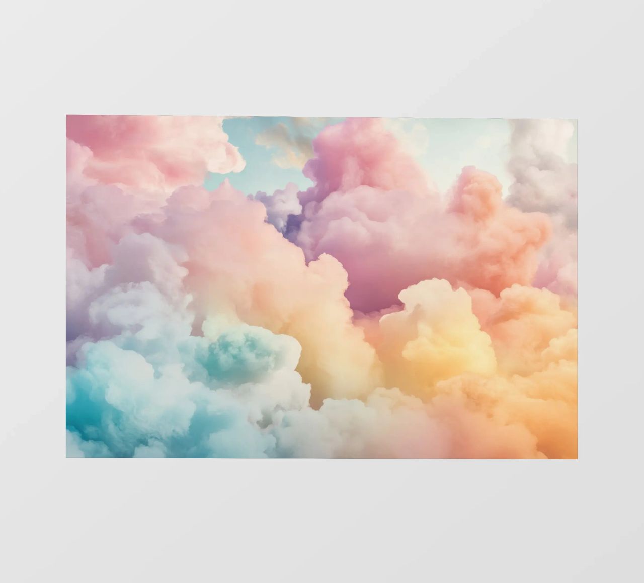 Nubes de algodón soleadas lámina retroiluminada de Modern Muse