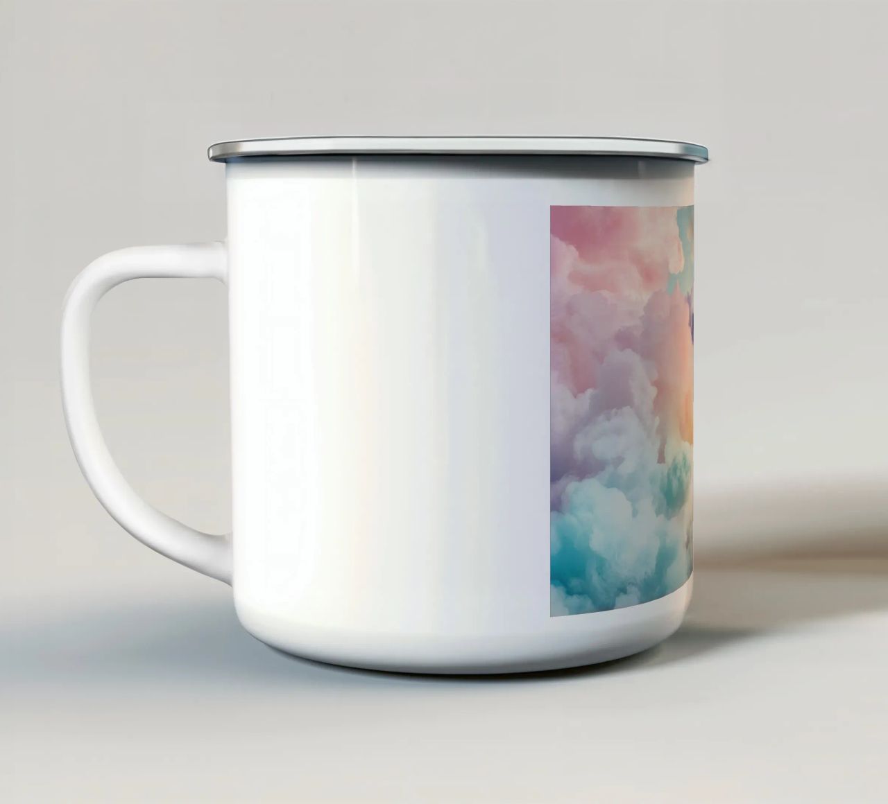 Nuvole di cotone soleggiate tazza in smalto da Modern Muse