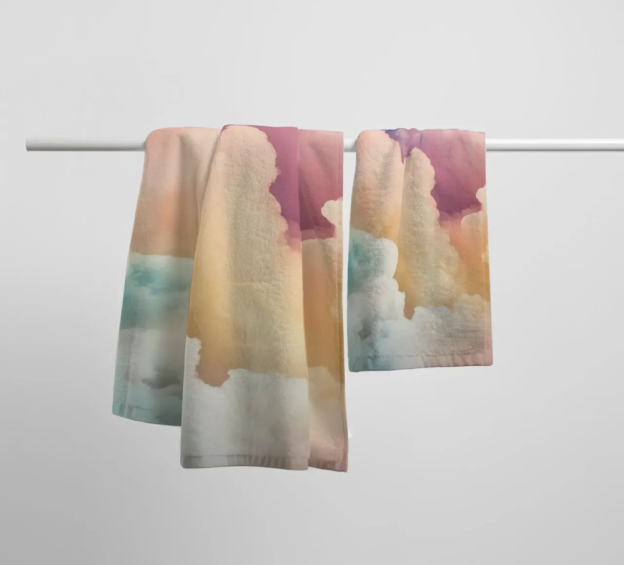 Nuvole di cotone soleggiate asciugamano da bagno da Modern Muse