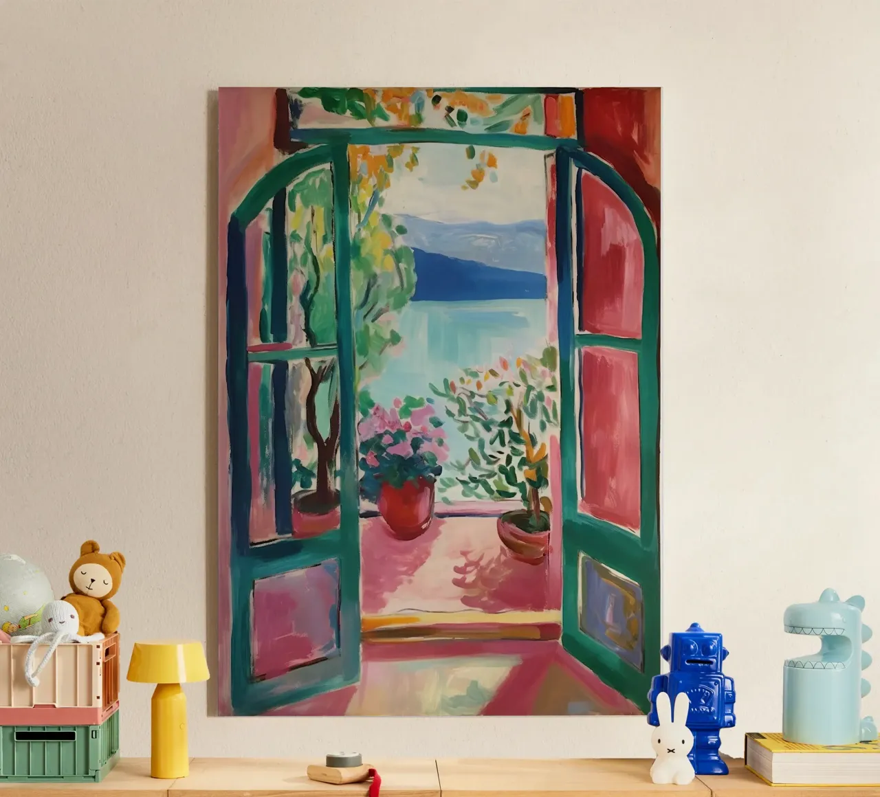 Matisse inspriert Open Window Acryl-Glas von Euphoria Theresa