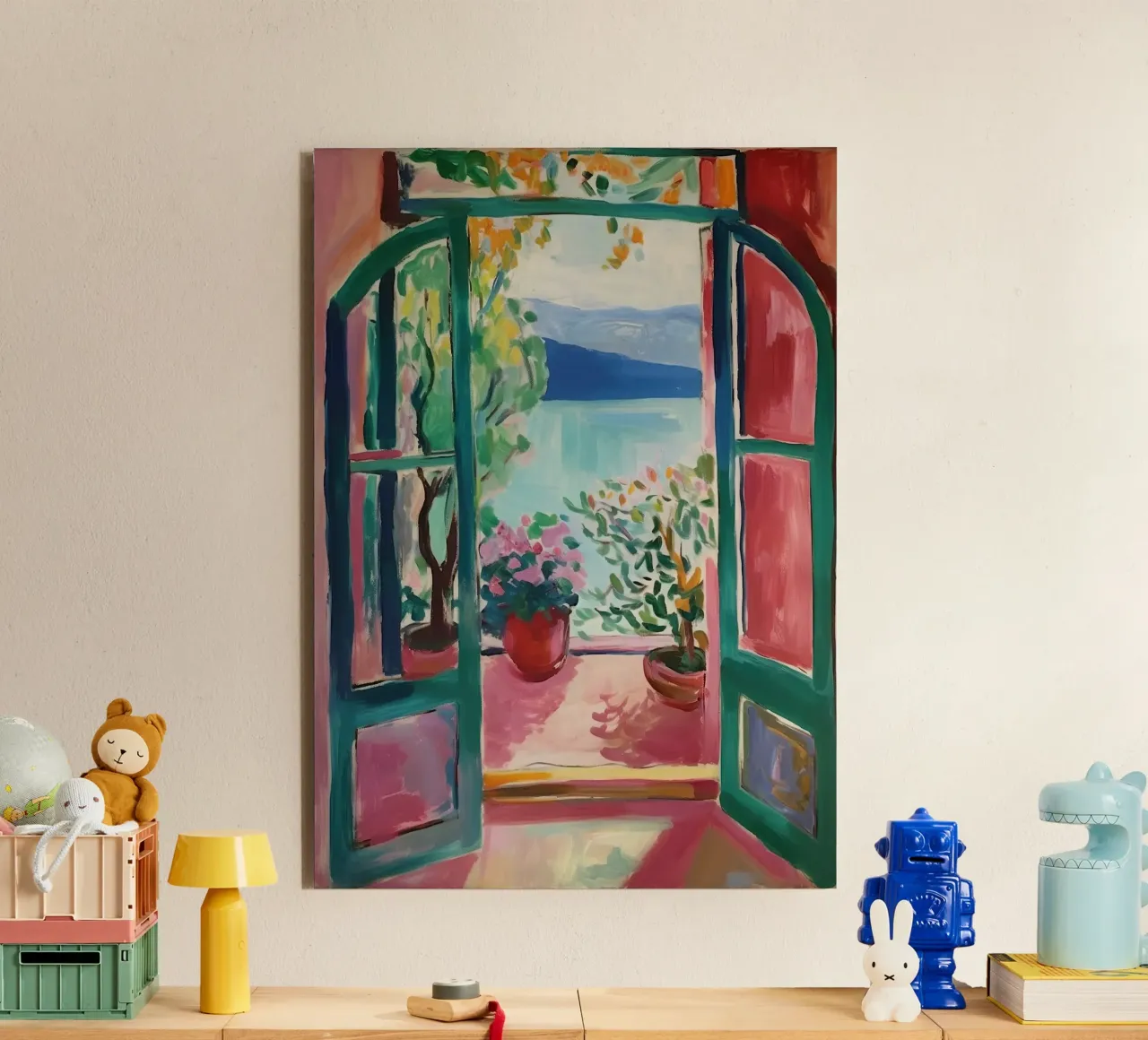 Matisse inspriert Open Window Alu-Dibond von Euphoria Theresa