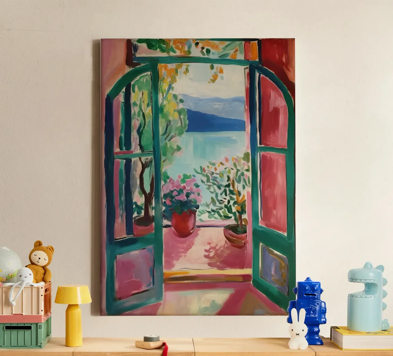 Matisse inspires Open Window canvas by Euphoria Theresa