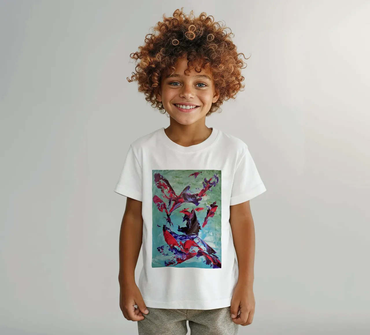 IDEAL GIFT 83 kids t-shirt by Thierry Vobmann Abstract painting