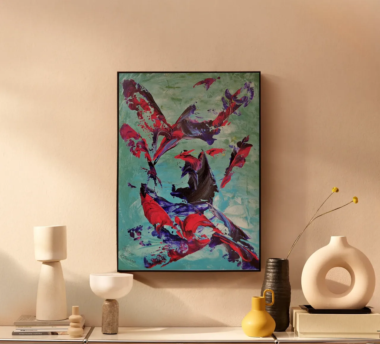 IDEAL GIFT 83 forex plate by Thierry Vobmann Abstract painting