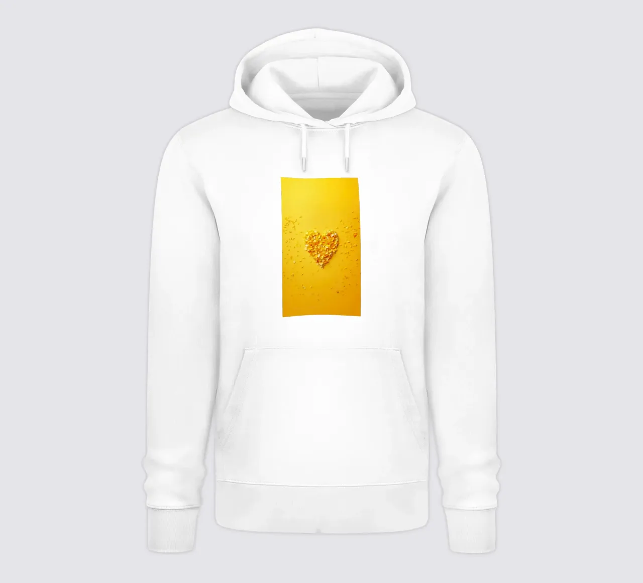 Cuore giallo d'amore felpa con cappuccio da Modern Muse