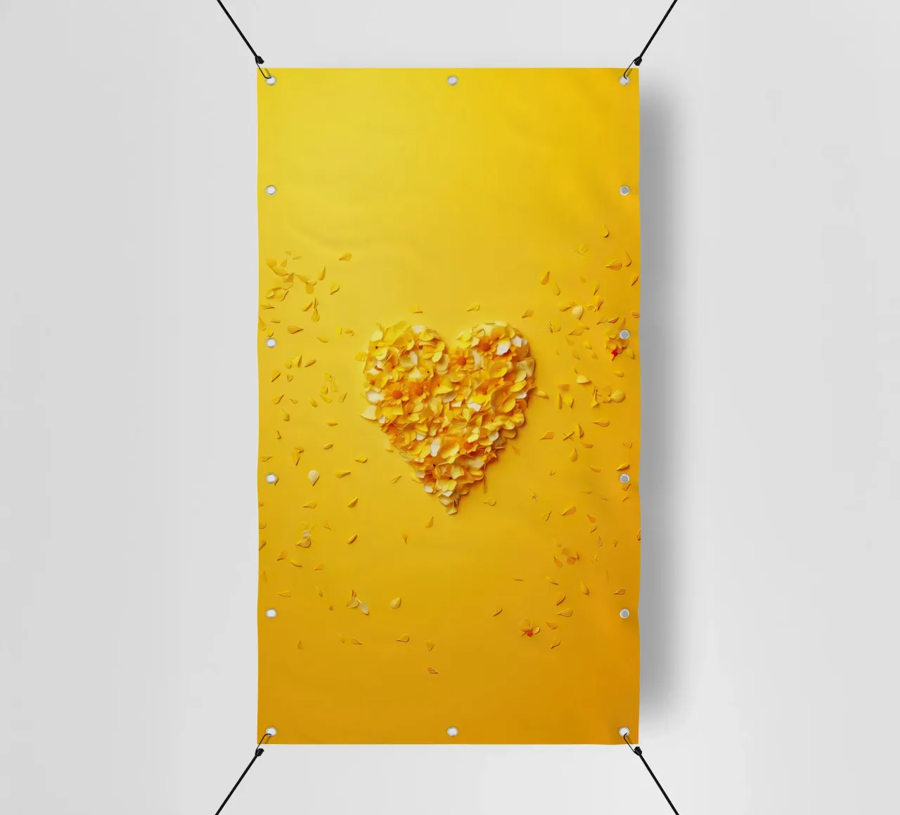 Cuore giallo d'amore telo in pvc da Modern Muse