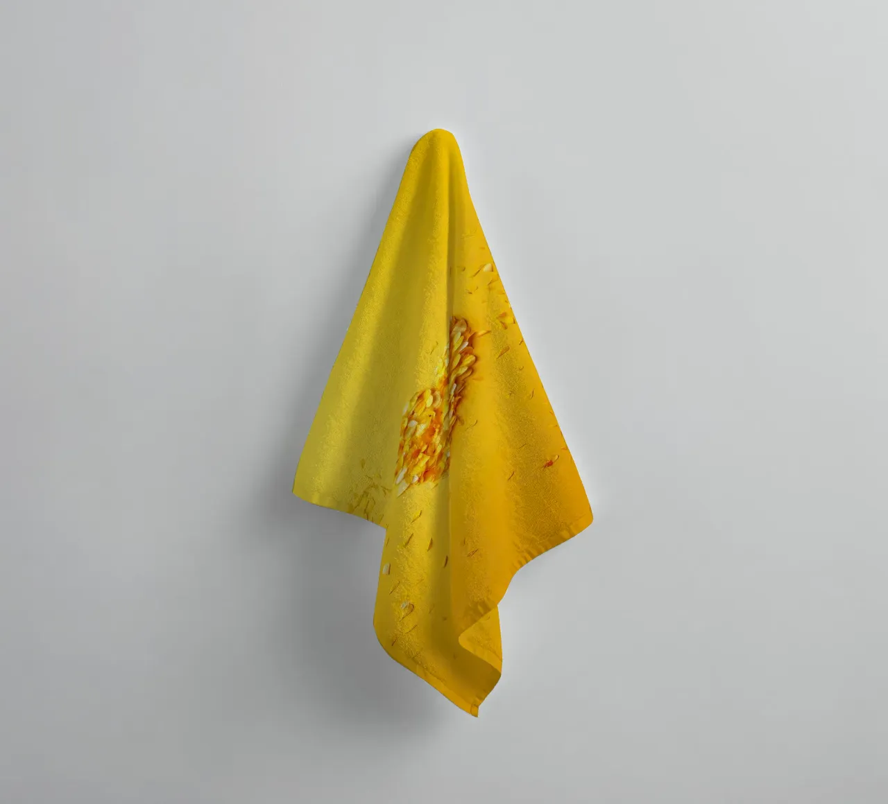 Cœur d'amour jaune serviette de bain de Modern Muse