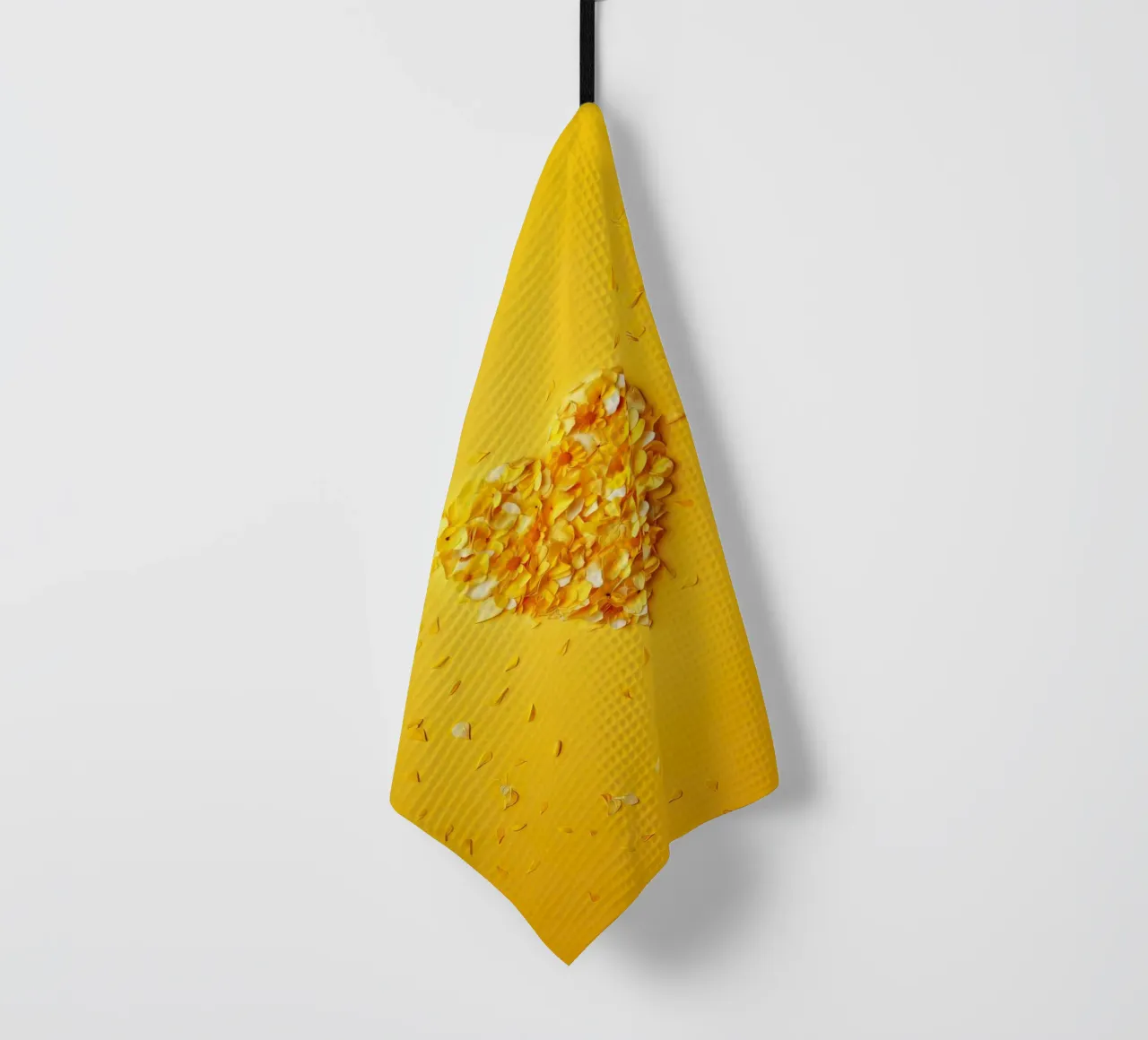 Cœur d'amour jaune torchon de Modern Muse