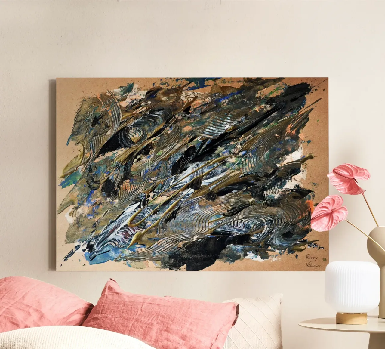 NATURAL STYLE 8 tela con Cornice a cassetta da Thierry Vobmann Abstract painting
