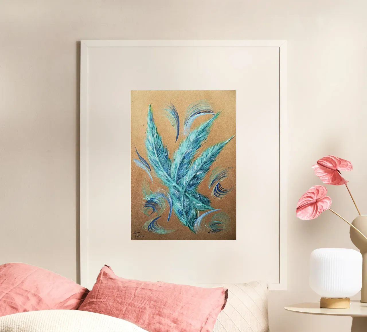 NATURAL STYLE 9 poster con telaio in plastica da Thierry Vobmann Abstract painting
