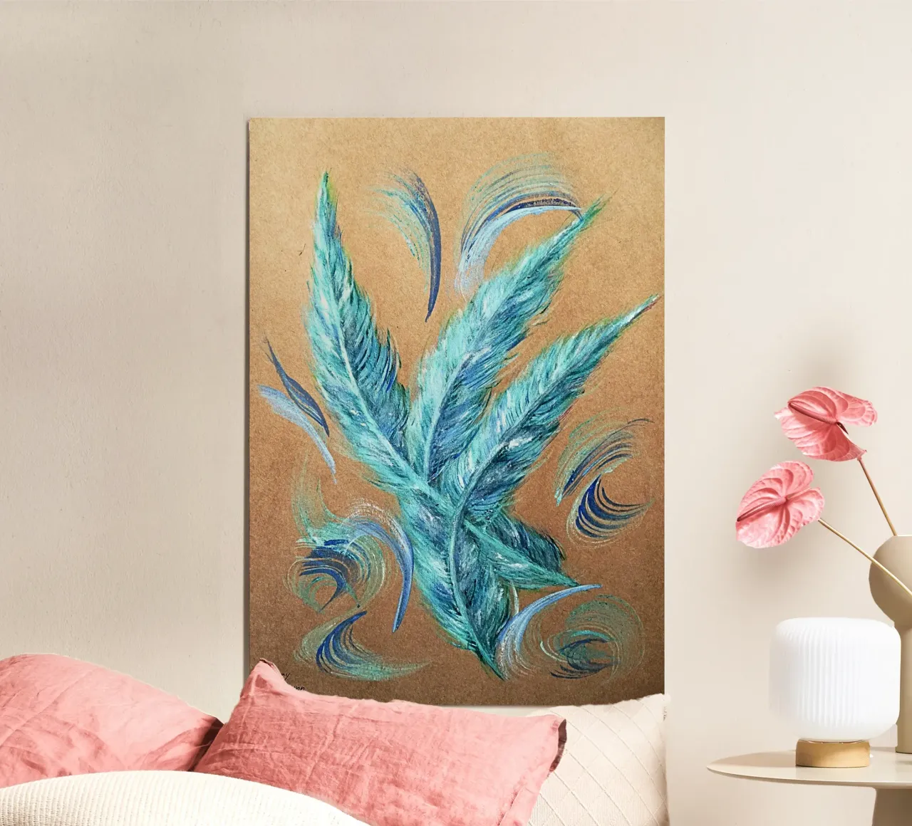 NATURAL STYLE 9 poster con telaio in plastica da Thierry Vobmann Abstract painting