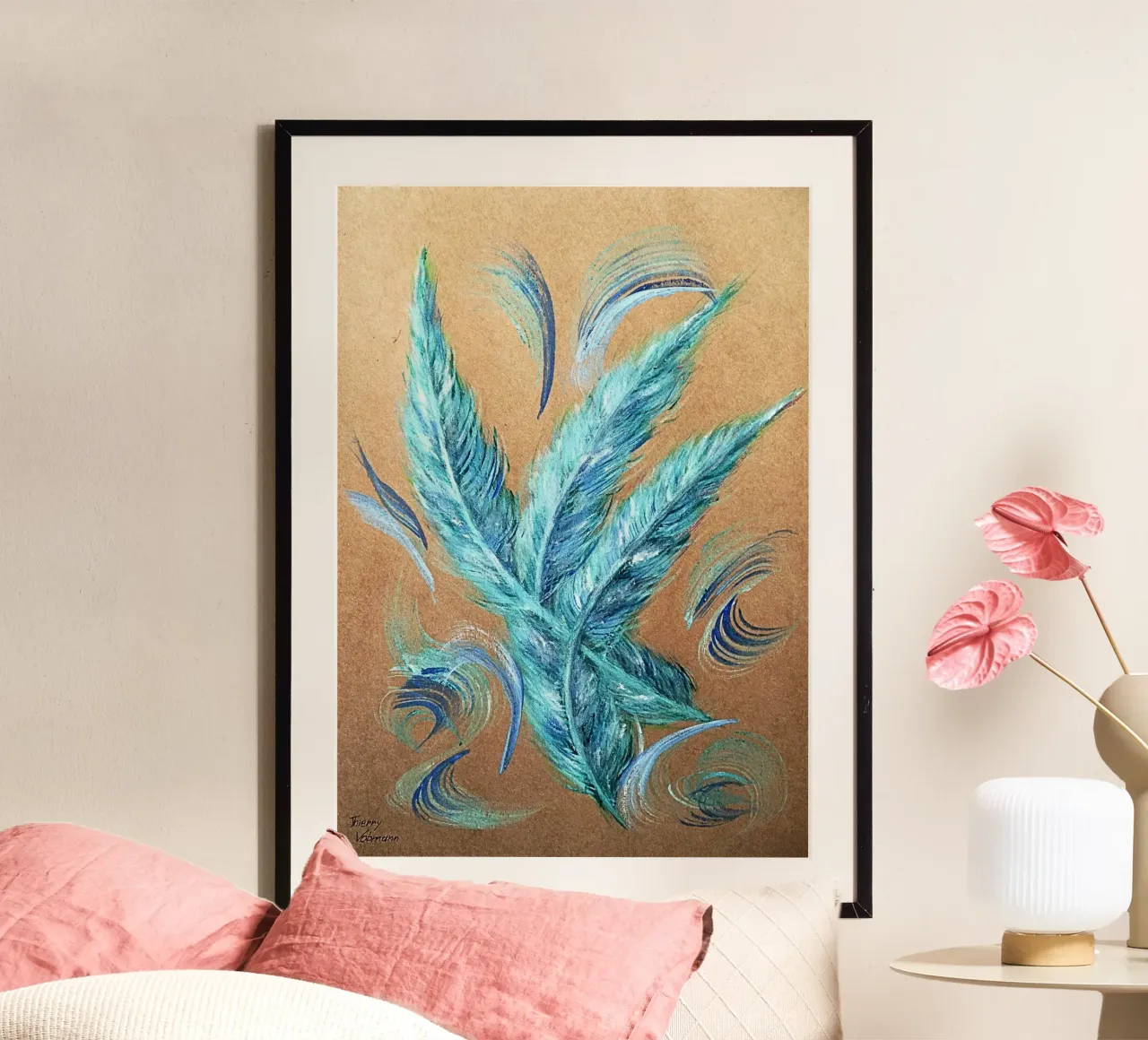 NATURAL STYLE 9 poster con telaio in plastica da Thierry Vobmann Abstract painting